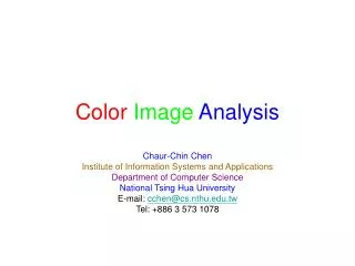 Color Image Analysis