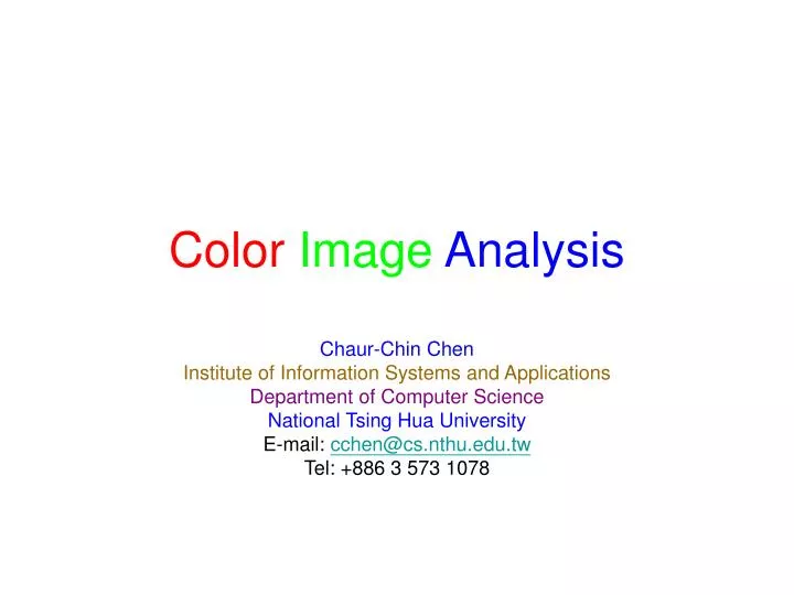color image analysis