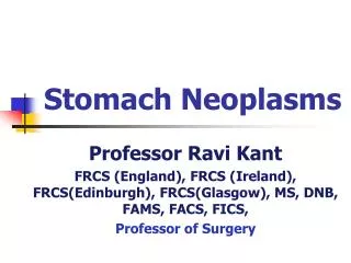 Stomach Neoplasms