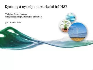 kynning n sk punarverkefni fr hsb