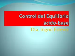control del equilibrio cido base
