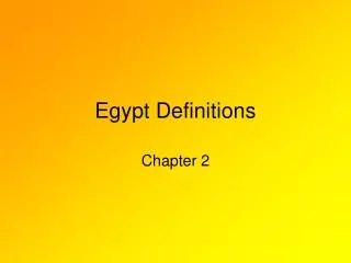 Egypt Definitions