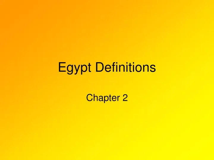 egypt definitions