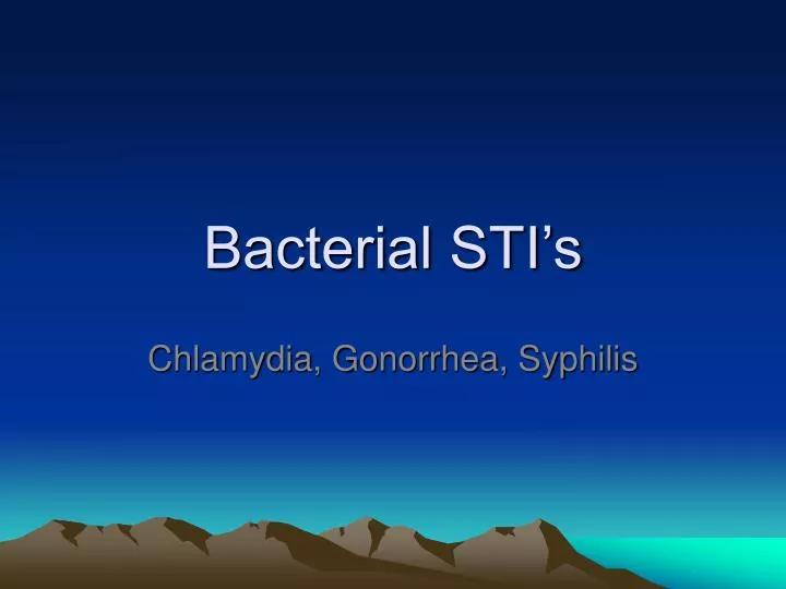 bacterial sti s