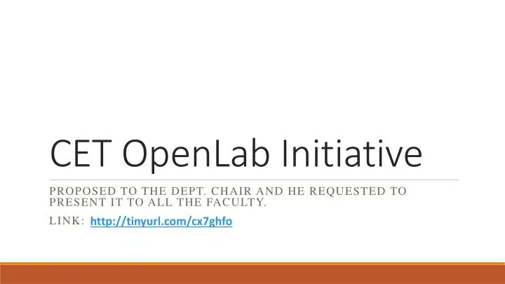 cet openlab initiative