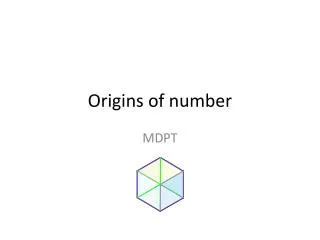 Origins of number