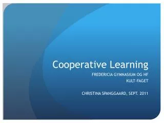 cooperative learning
