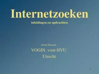 internetzoeken inleidingen en opdrachten