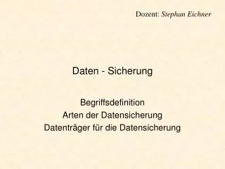 daten sicherung