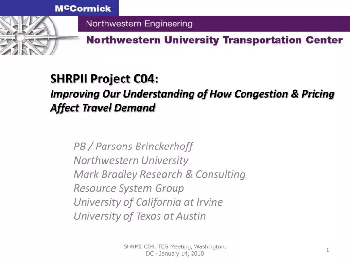 shrpii project c04 improving our understanding of how congestion pricing affect travel demand