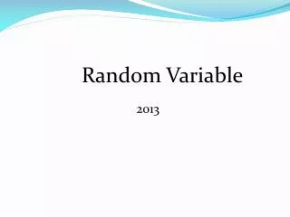 Random Variable