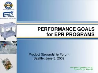 PERFORMANCE GOALS for EPR PROGRAMS