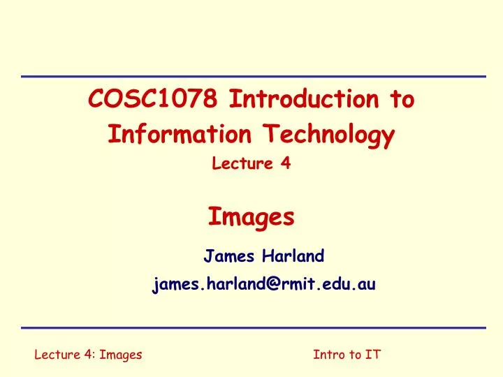 james harland james harland@rmit edu au