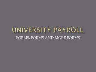 University Payroll