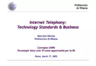 internet telephony technology standards business
