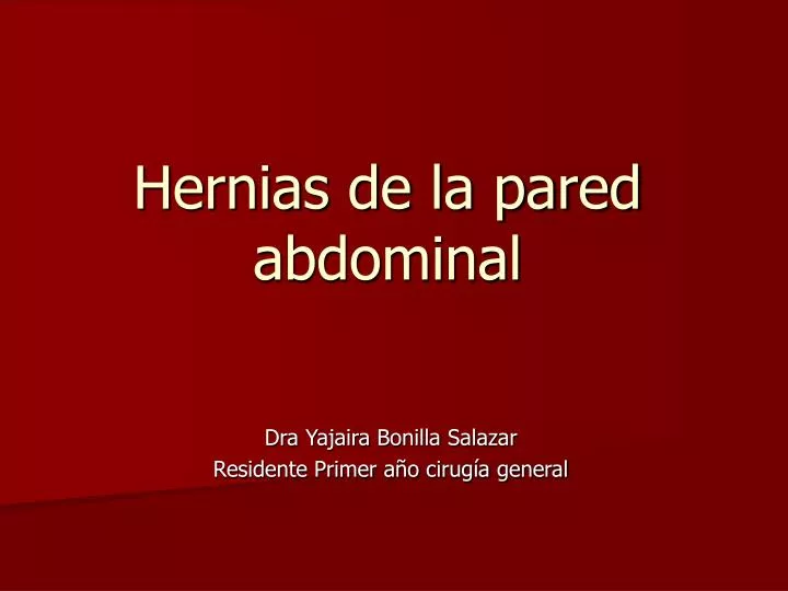 hernias de la pared abdominal