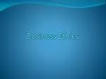 Business Ethics - slide 1