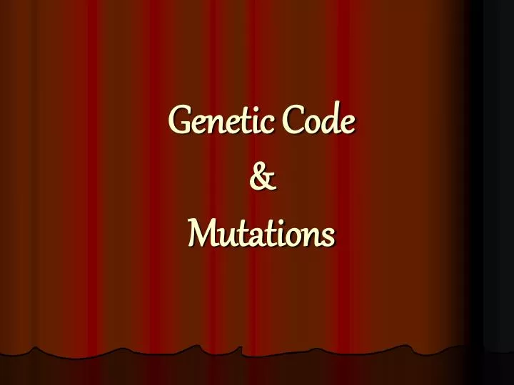 genetic code mutations