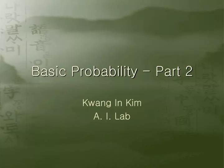 basic probability part 2