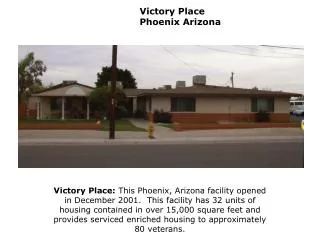 Victory Place Phoenix Arizona