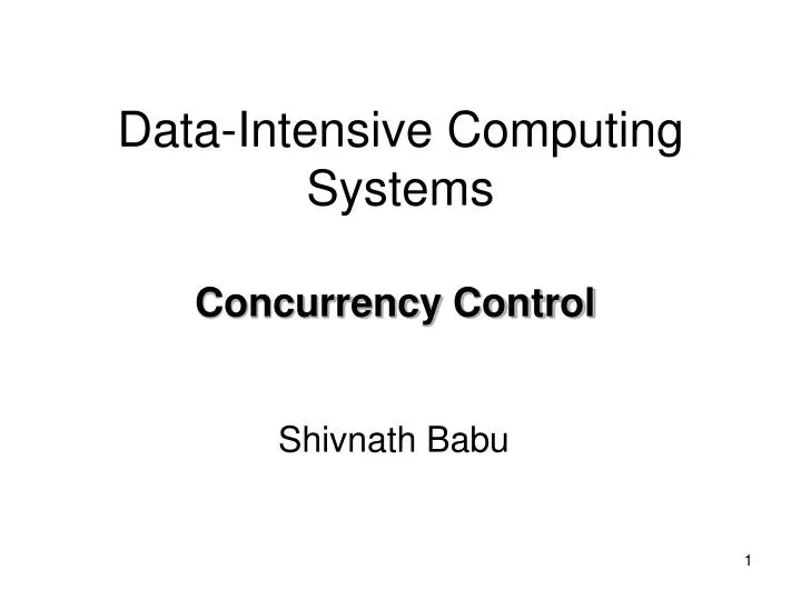 data intensive computing systems