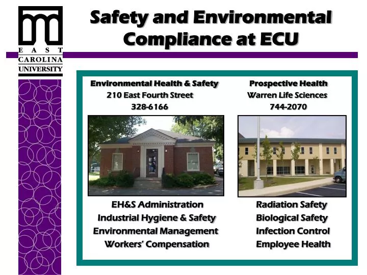 safety and environmental compliance at ecu