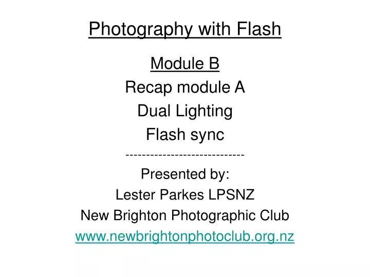 photography with flash