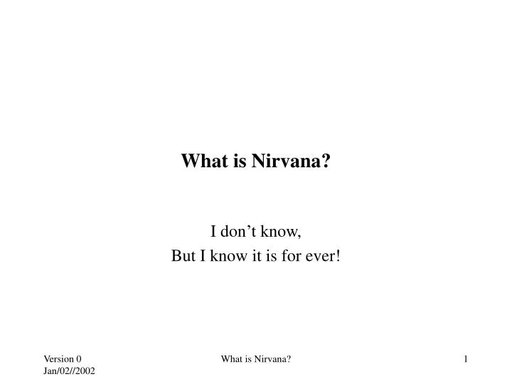 what is nirvana