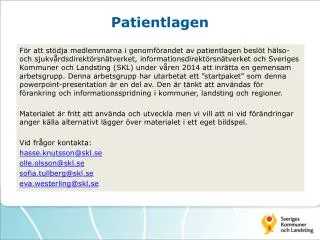 Patientlagen