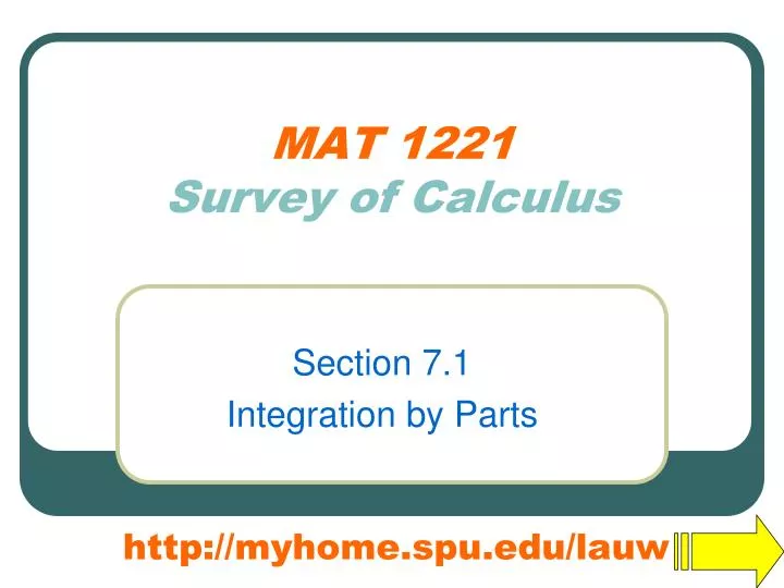 mat 1221 survey of calculus