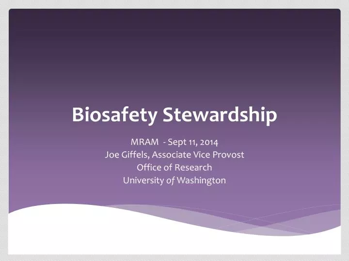 biosafety stewardship
