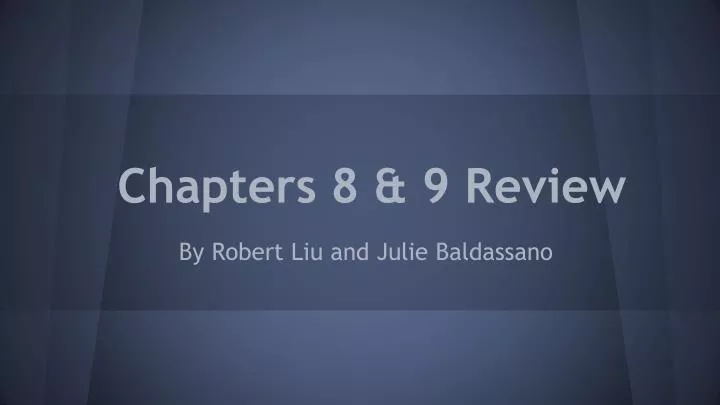chapters 8 9 review