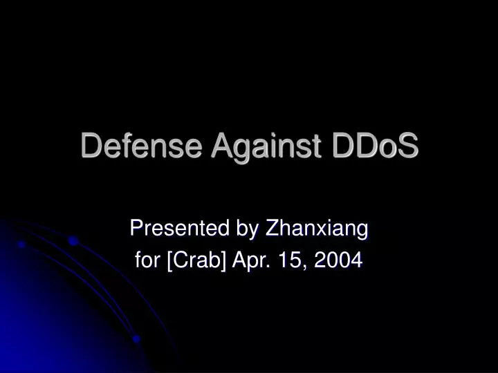 defense against ddos
