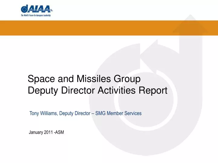 space and missiles group deputy director activities report