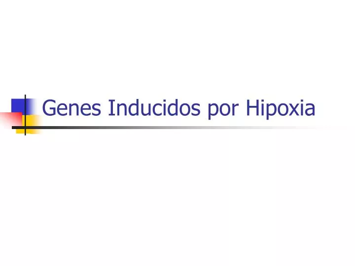 genes inducidos por hipoxia