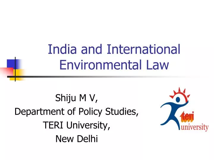 india and international environmental law