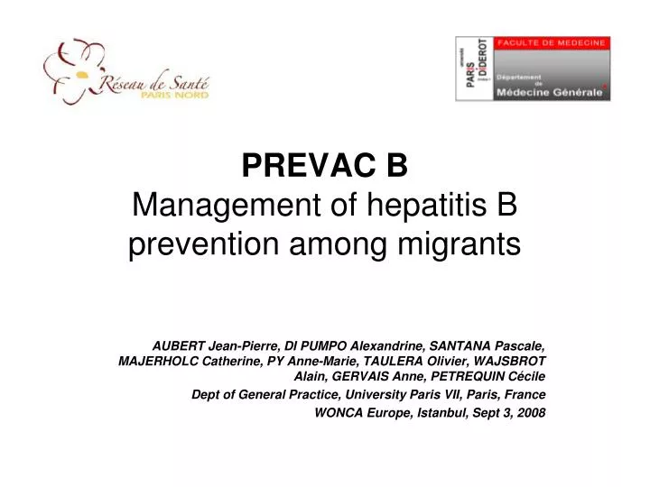prevac b management of hepatitis b prevention among migrants