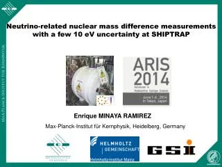 Neutrino-related nuclear mass difference measurements with a few 10 eV uncertainty at SHIPTRAP