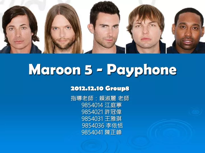 maroon 5 payphone