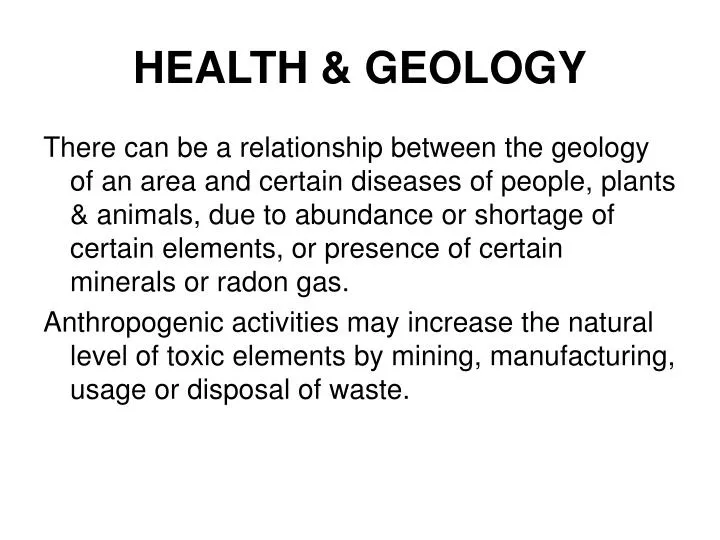 health geology