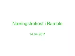 n ringsfrokost i bamble