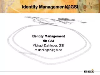identity management@gsi
