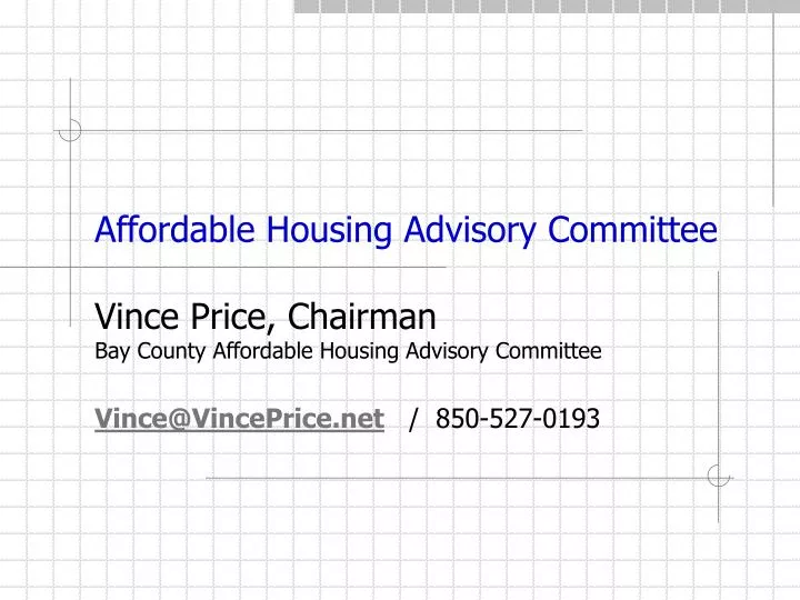 affordable housing advisory committee