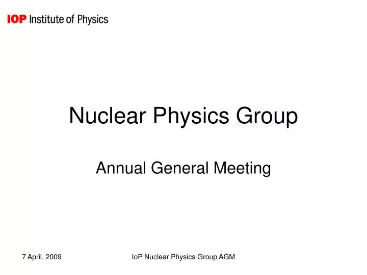 nuclear physics group