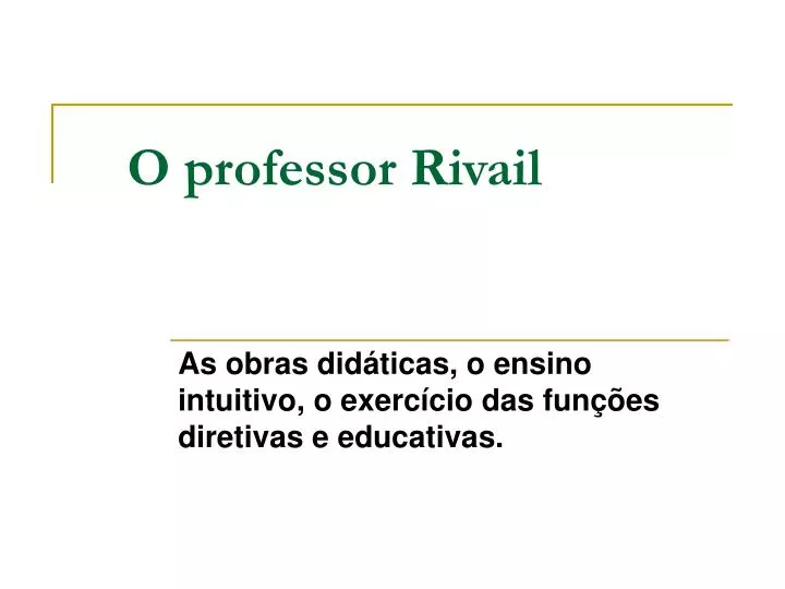 o professor rivail