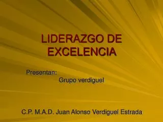 liderazgo de excelencia