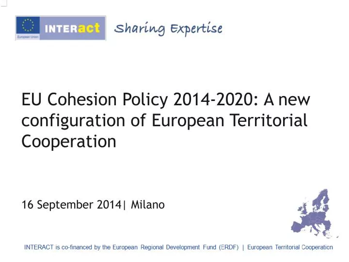 eu cohesion policy 2014 2020 a new configuration of european territorial cooperation