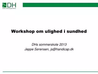workshop om ulighed i sundhed