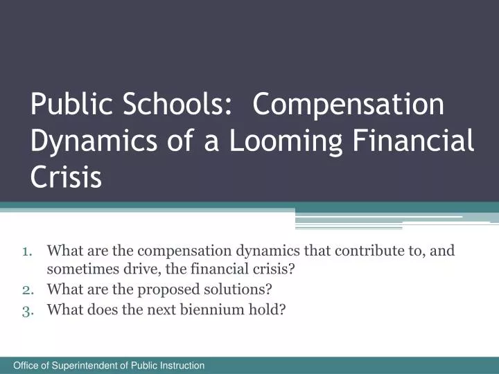 public schools compensation dynamics of a looming financial crisis