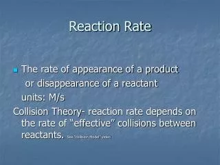 Reaction Rate